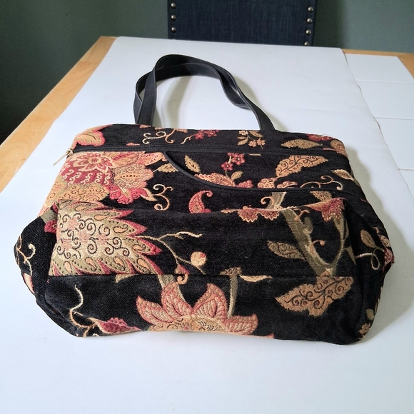 Vintage danny k beverly hills made in the usa tapestry tote bag Floral Purse - Picture 14 of 15